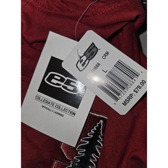 NWT! E5 Stanford Cardinal University Cotton Poncho/Hoodie Pockets Size L/XL - Picture 11 of 14